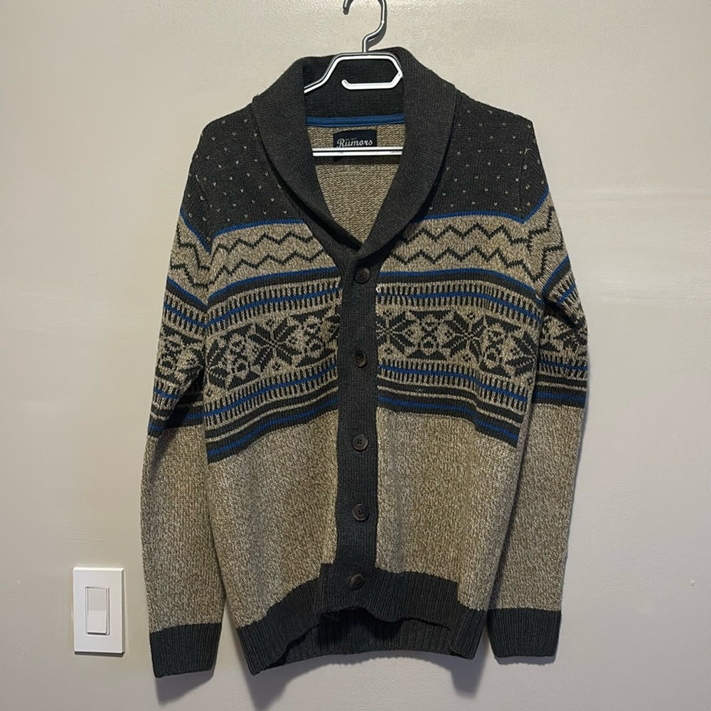 Rumors Patterned Cardigan - Size M